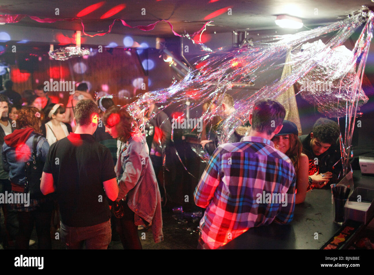 Party in the Dalston Superstore club in Dalston in Hackey, London. Stock Photo