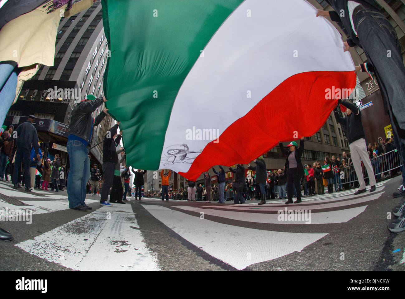 Iranian-Americans and supporters at the annual Persian Parade on Madison Ave. in New York Stock Photo