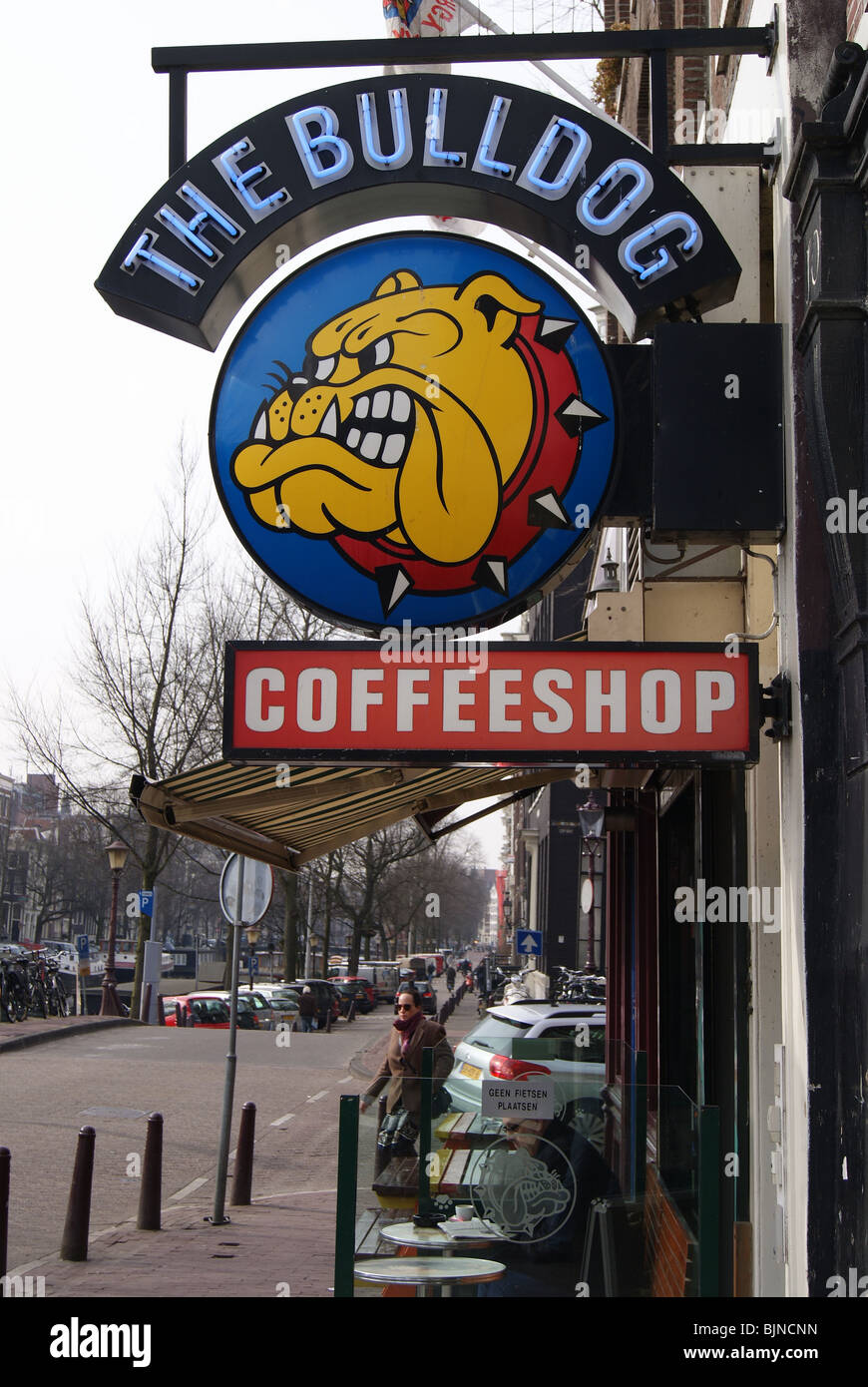 the bulldog coffeeshop amsterdam Stock Photo