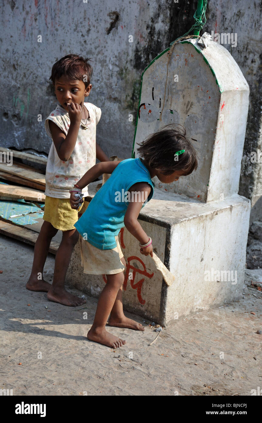 Street Children from Kolkata (Calcutta) India Stock Photo