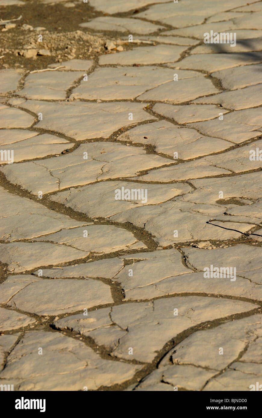 Dry soil in Mesquite sand Dunes in Death Valley, California state Stock Photo