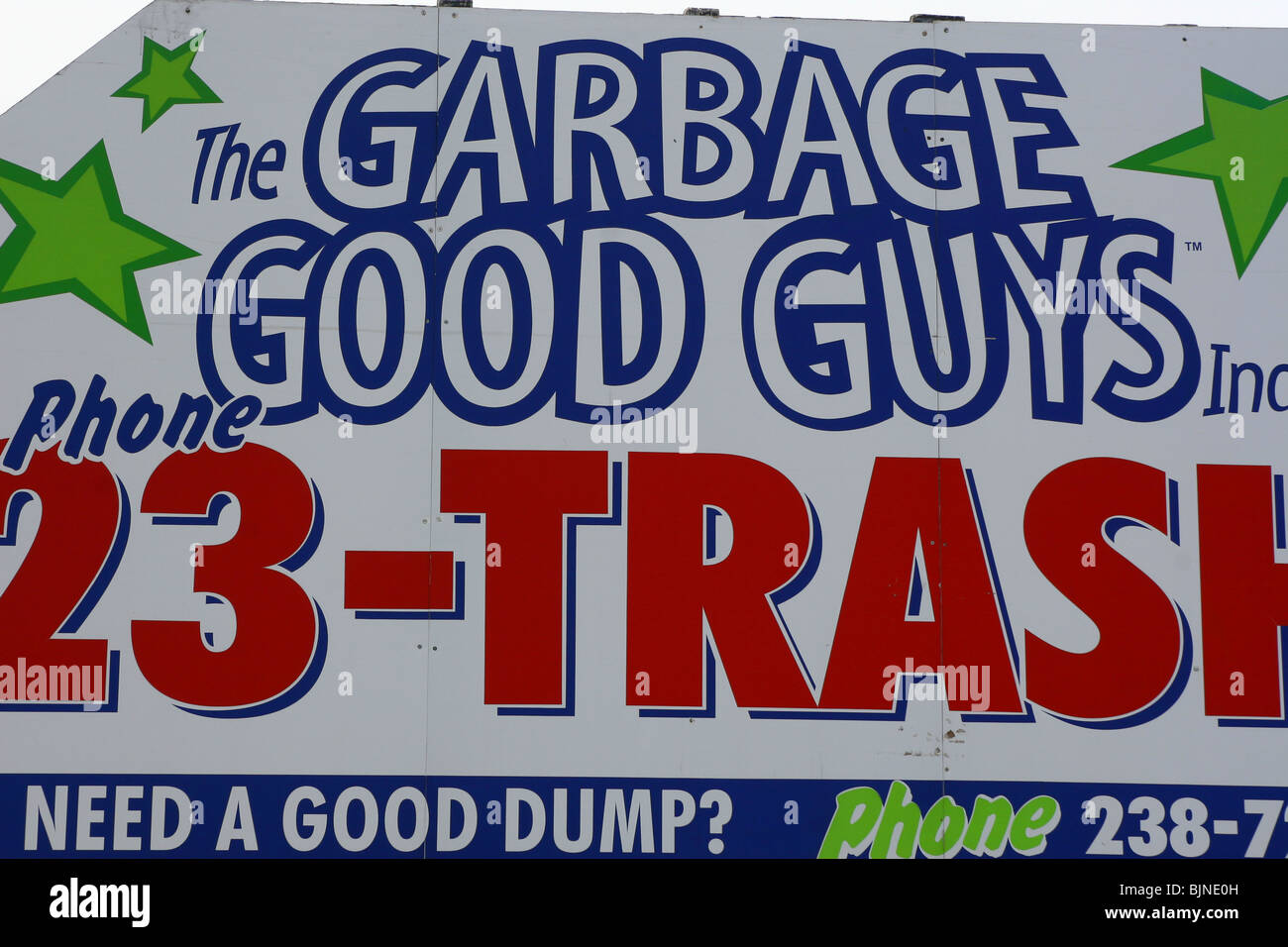 Garbage collection sign Stock Photo Alamy