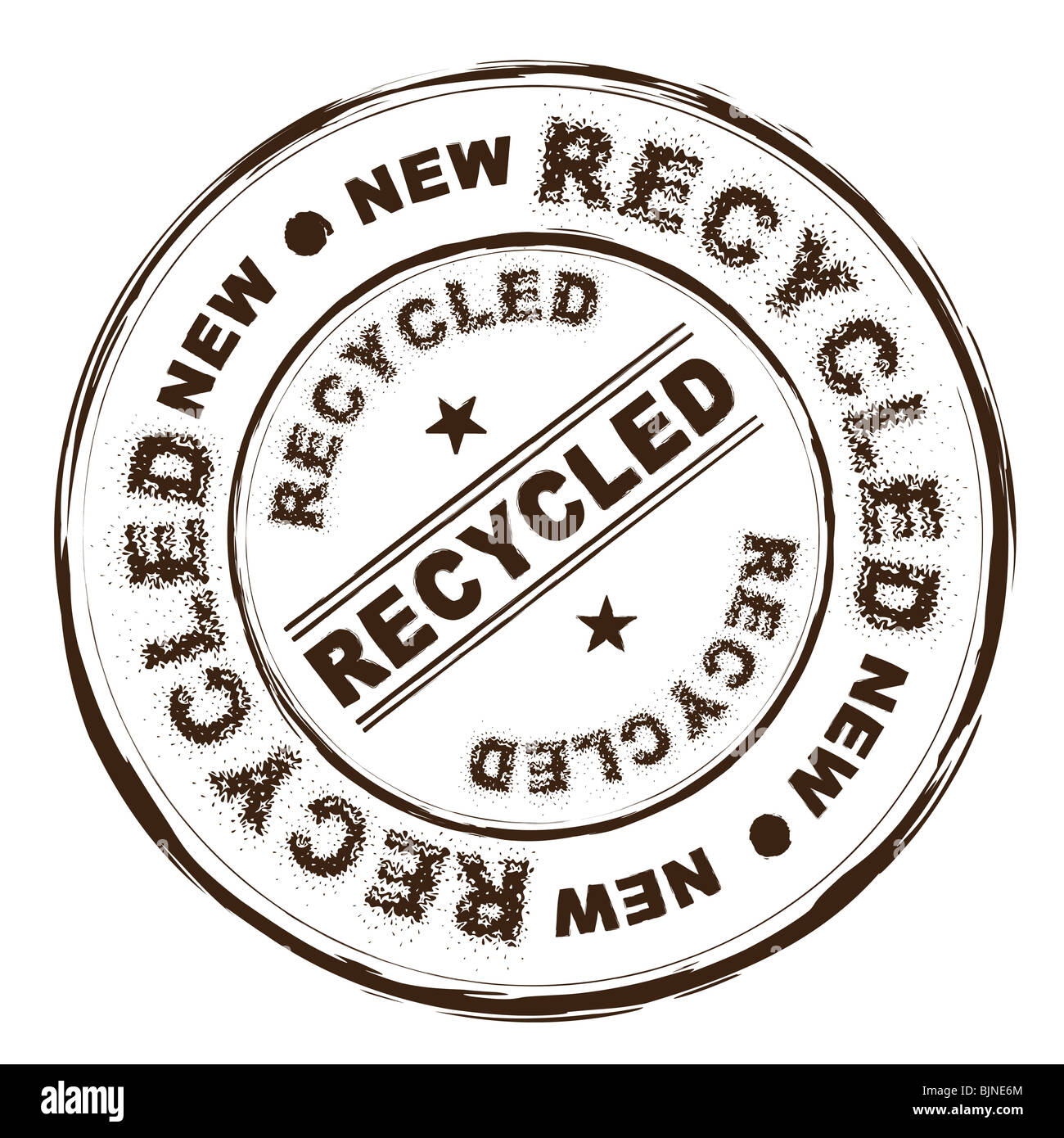 brown ink recycled rubber stamp with grunge effect Stock Photo Alamy