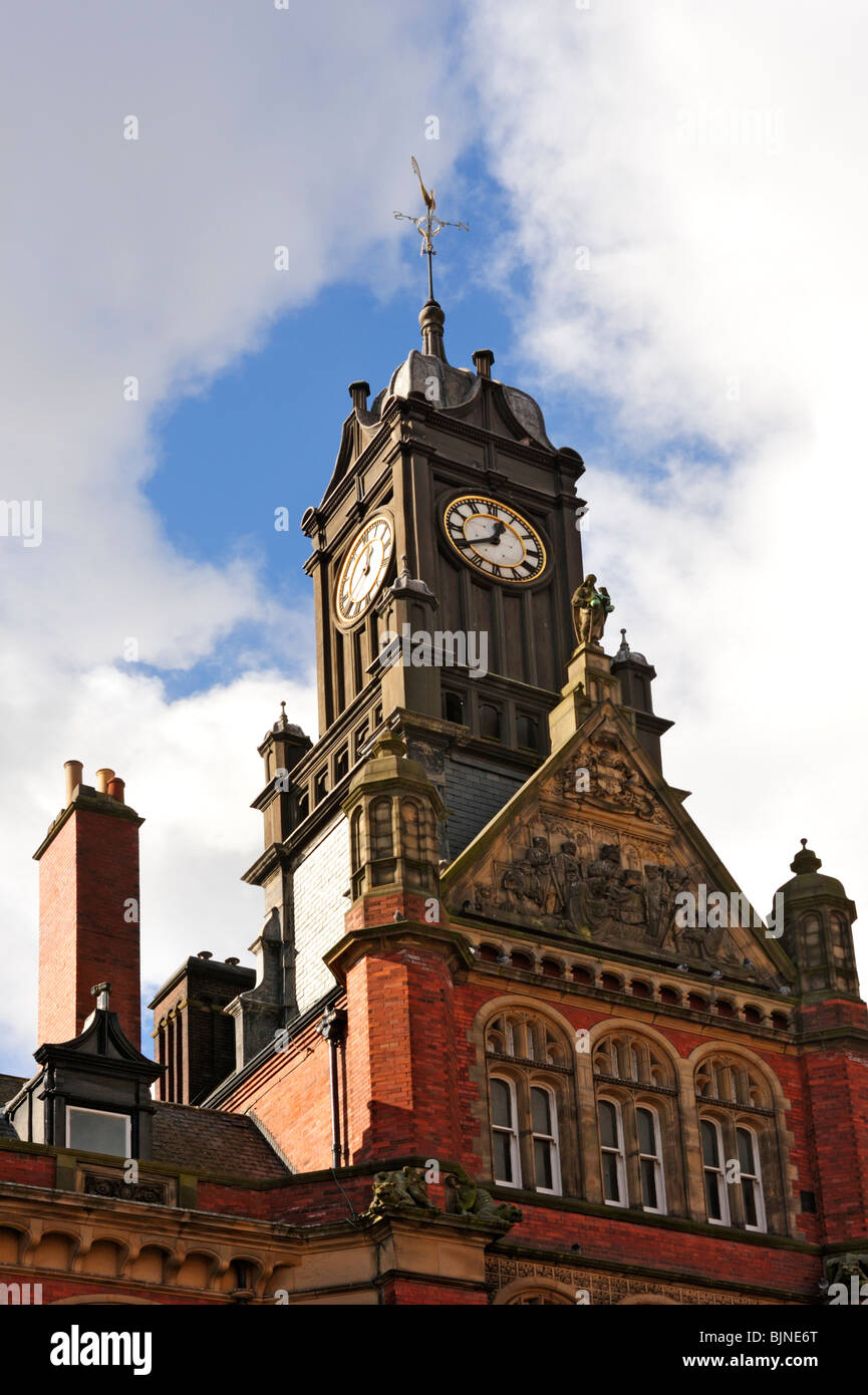 YORK, UK - MARCH 14, 2010: Clock and Tower on York Magistrate Court Stock Photo
