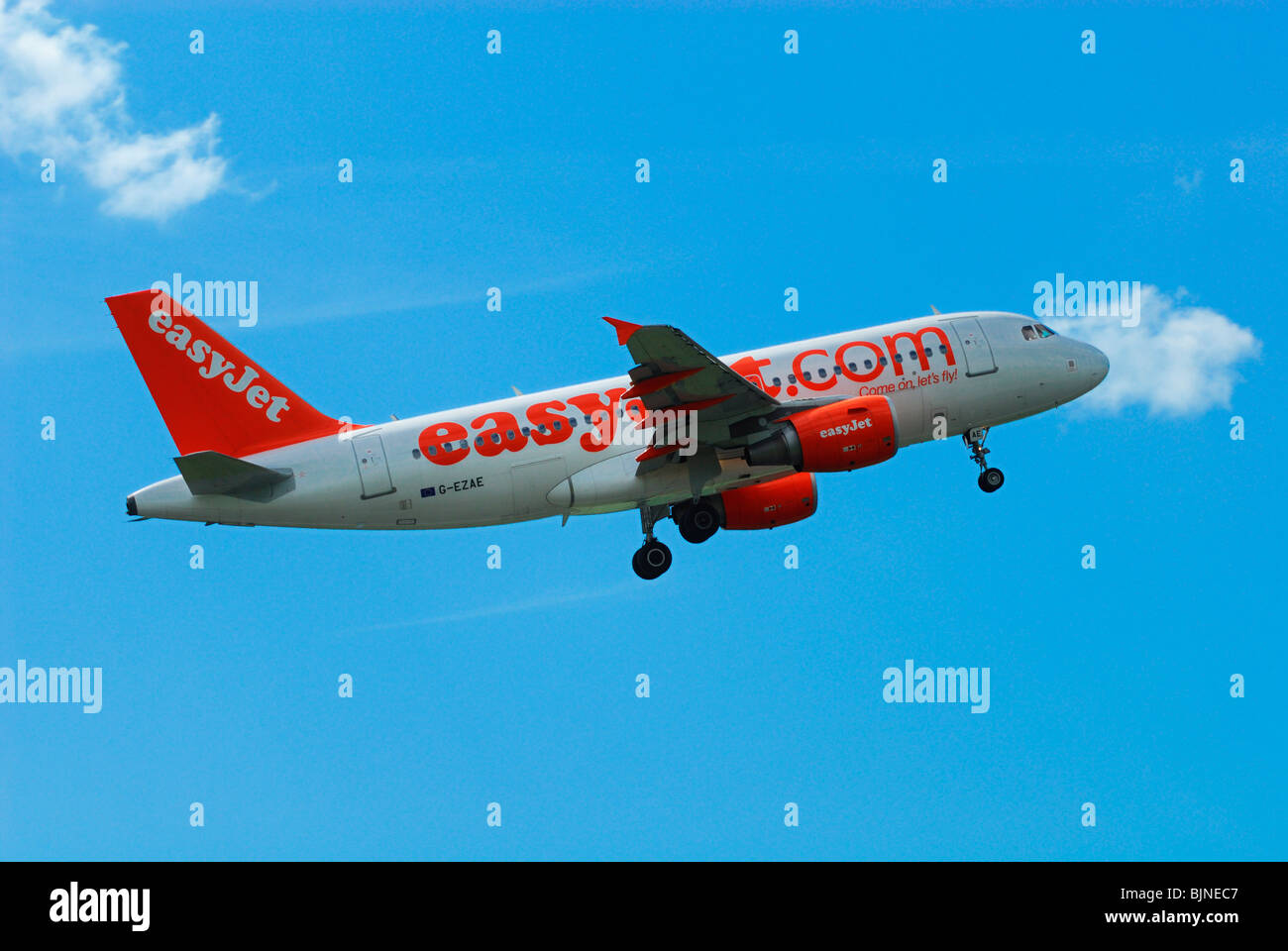 easyjet plane takeoff Stock Photo Alamy