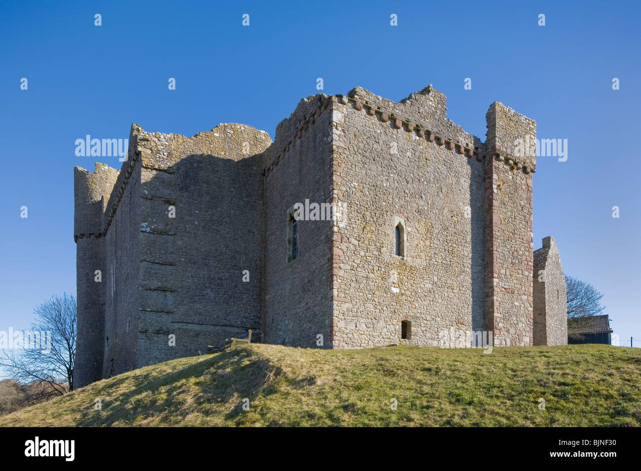 Weobley Castle ruins on The Gower Peninsula, South Wales, UK Stock Photo