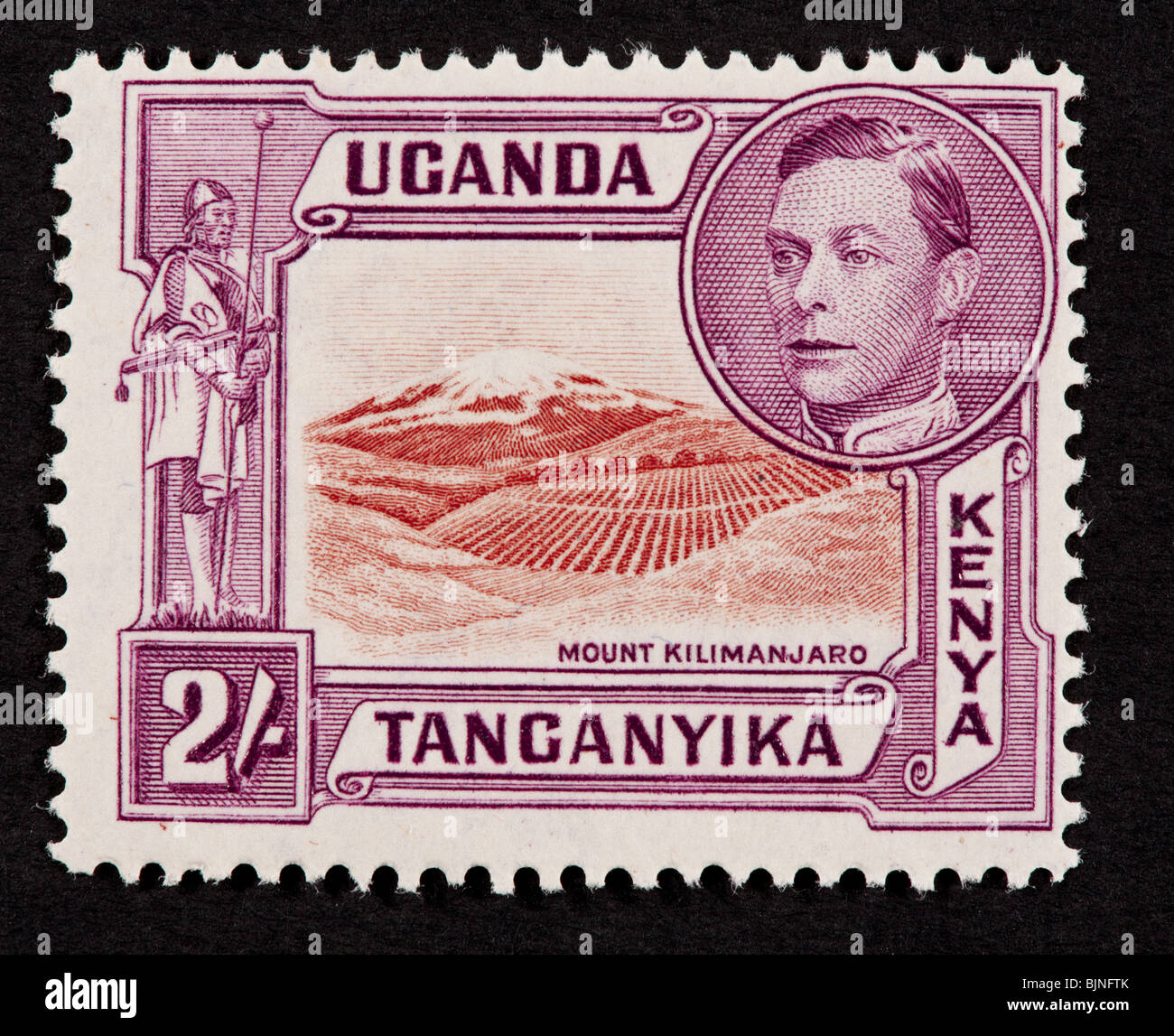 Postage stamp from Kenya, Uganda, and Tanganyika depicting Mount