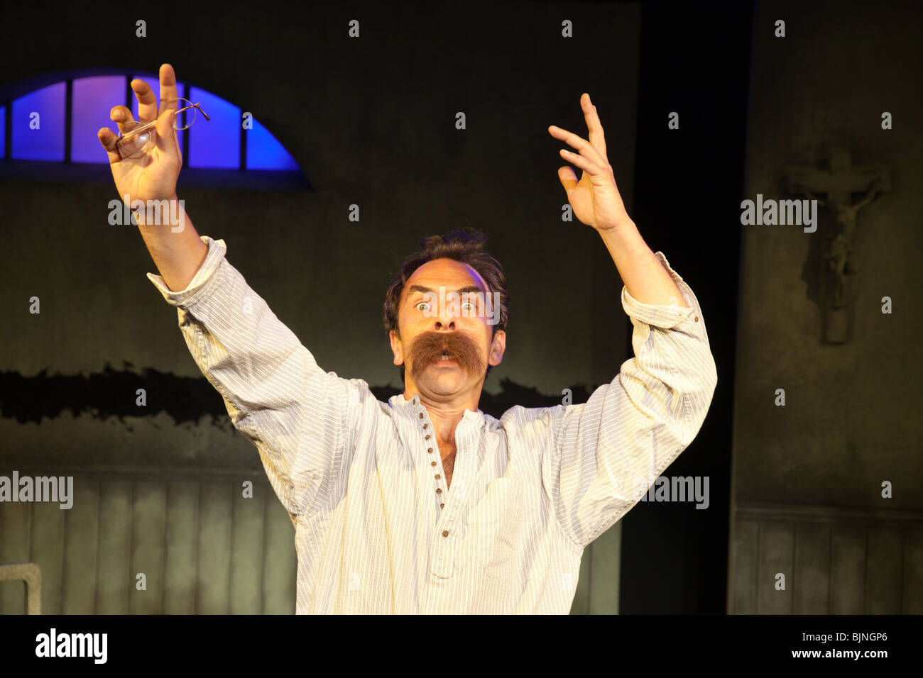Jud Charlton playing German philosopher Friedrich Nietzsche in the stage play 'Twilight of the Gods' written by Julian Doyle. Stock Photo