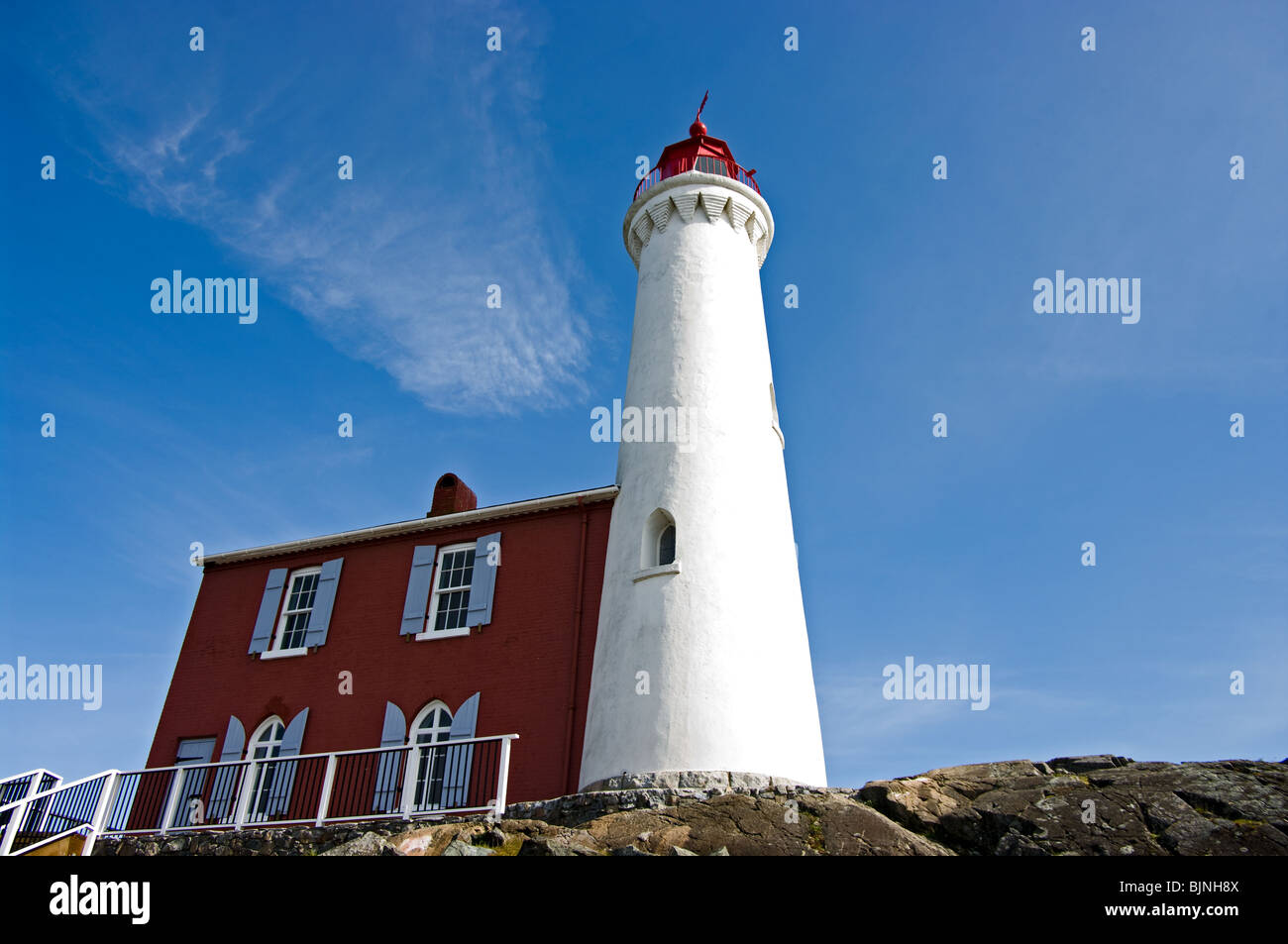 Fisgard Lighthouse, Fort Rodd Hill Stock Photo