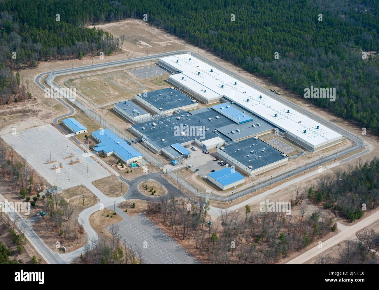 Privately owned vacant prison near Baldwin, Michigan, USA. Photography