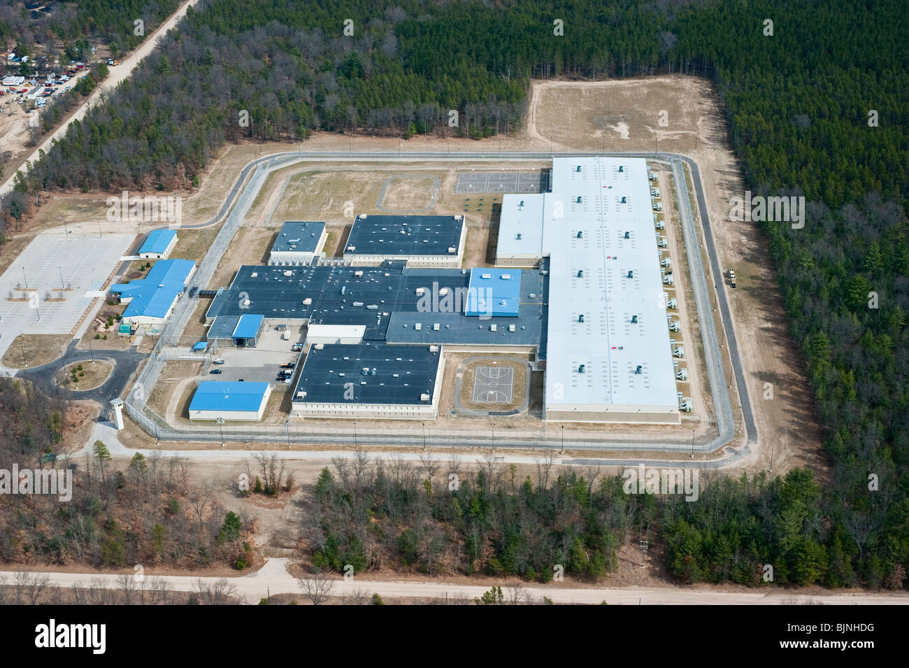 Privately owned vacant prison near Baldwin, Michigan, USA. Photography