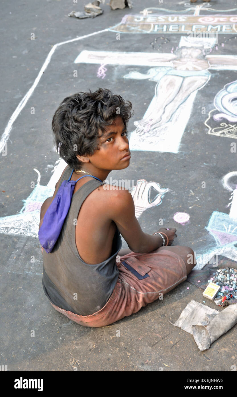 Street Child from Kolkata (Calcutta) India Stock Photo