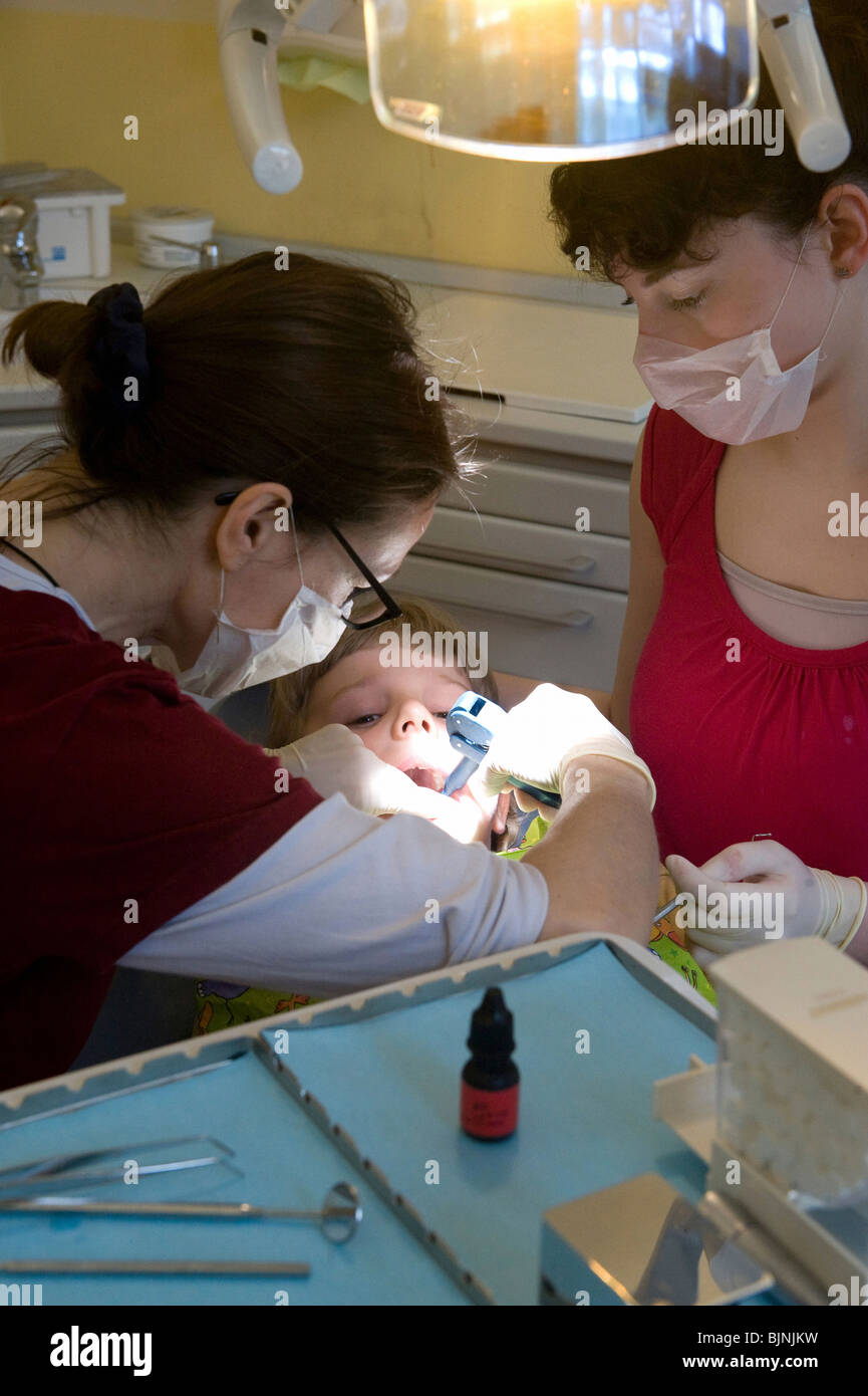 Girl at a dentist, Berlin, Germany Stock Photo Alamy