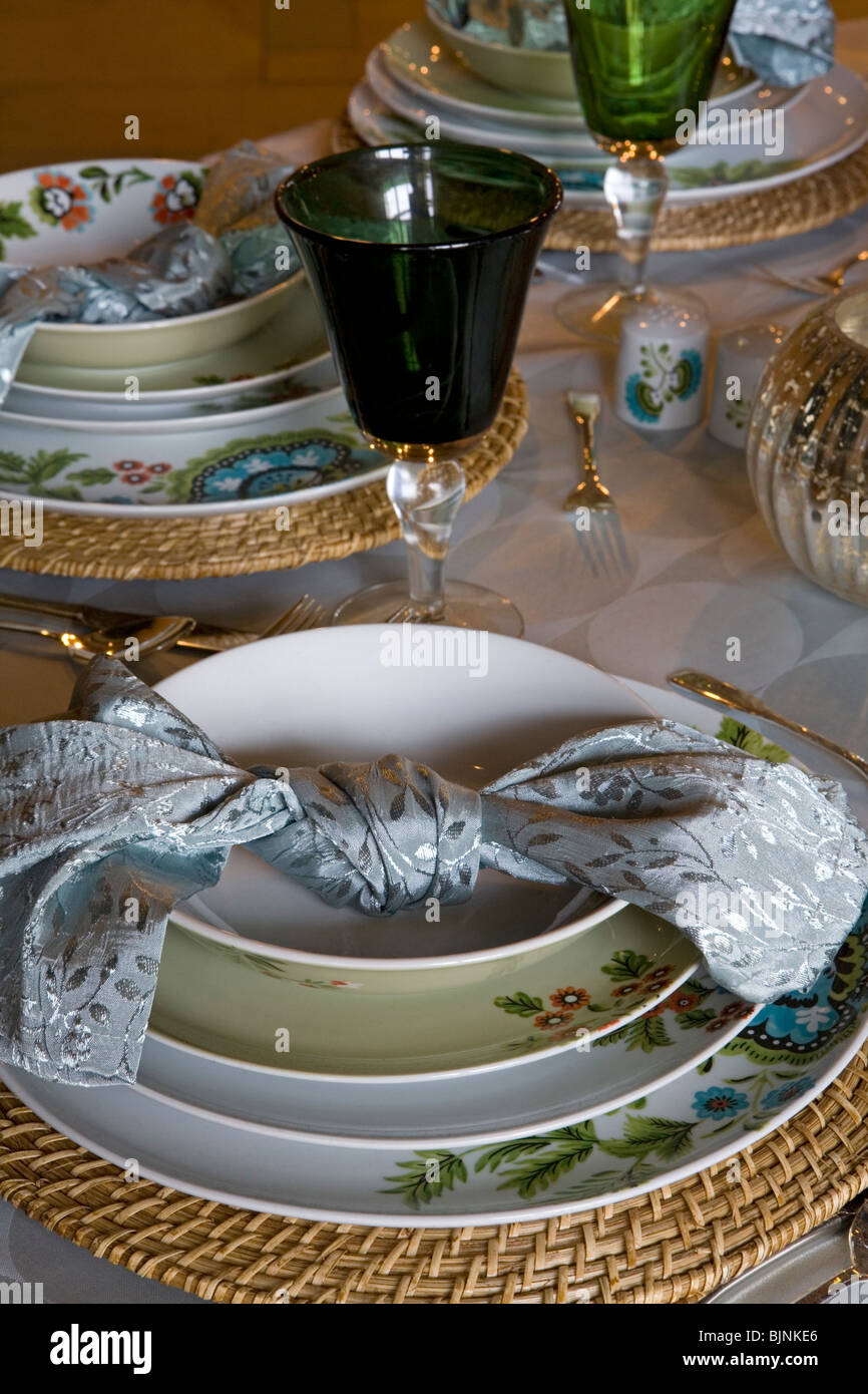 Formal Dinner Setting Silverware High Resolution Stock Photography and