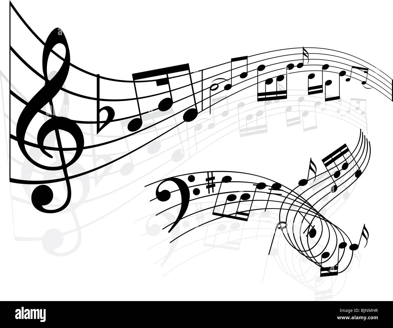 Music notes backgrounds Stock Photo