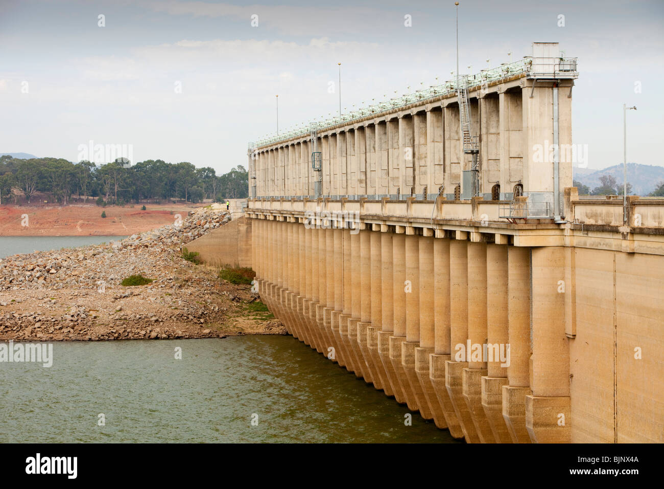 Lake Hume in New South Wales at very low levels due to the ongoing