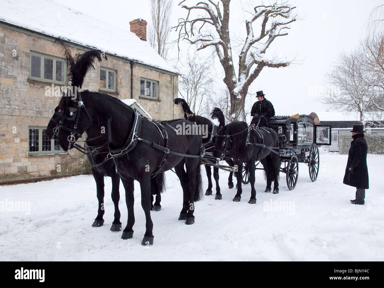 Horse Drawn Funeral Carriage Stock Photos Horse Drawn Funeral