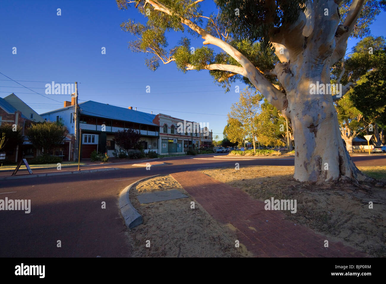 Street corner in the historic town of Guildford, Western Australia Stock Photo
