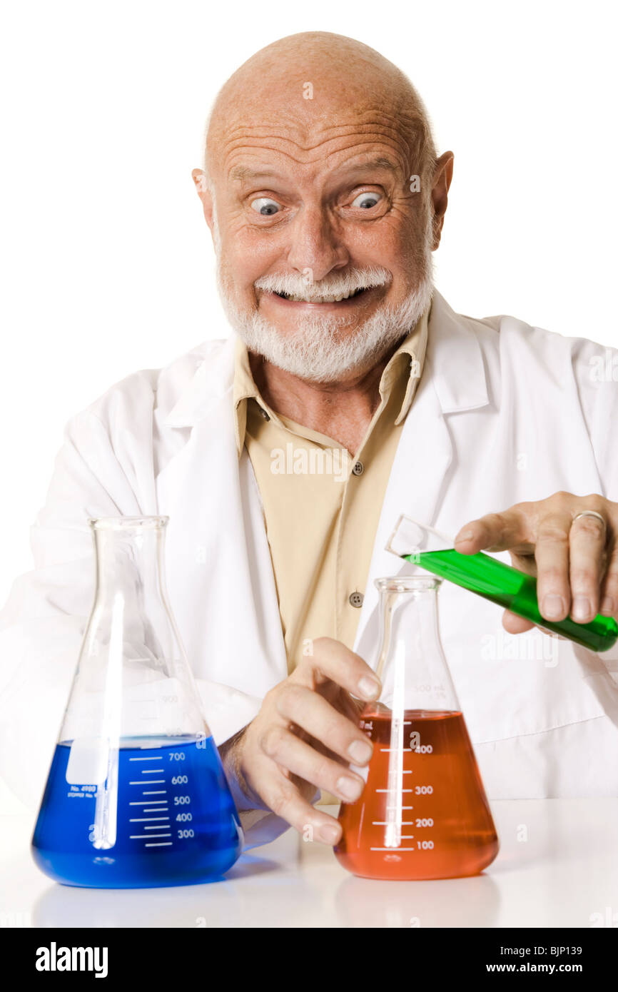 Scientist pouring chemicals Stock Photo Alamy