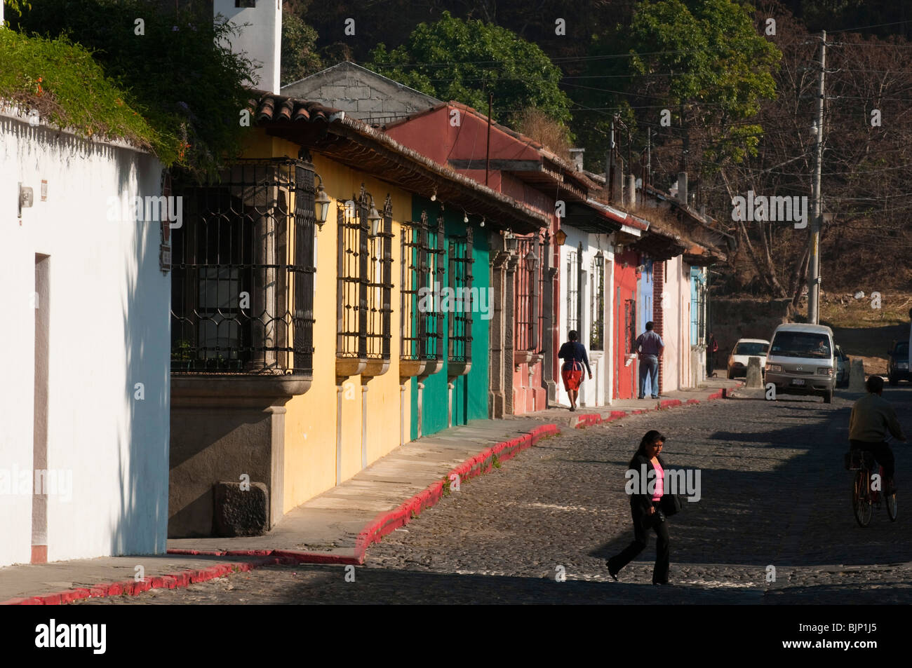 Colonial buildings, Antigua, Guatemala. Stock Photo