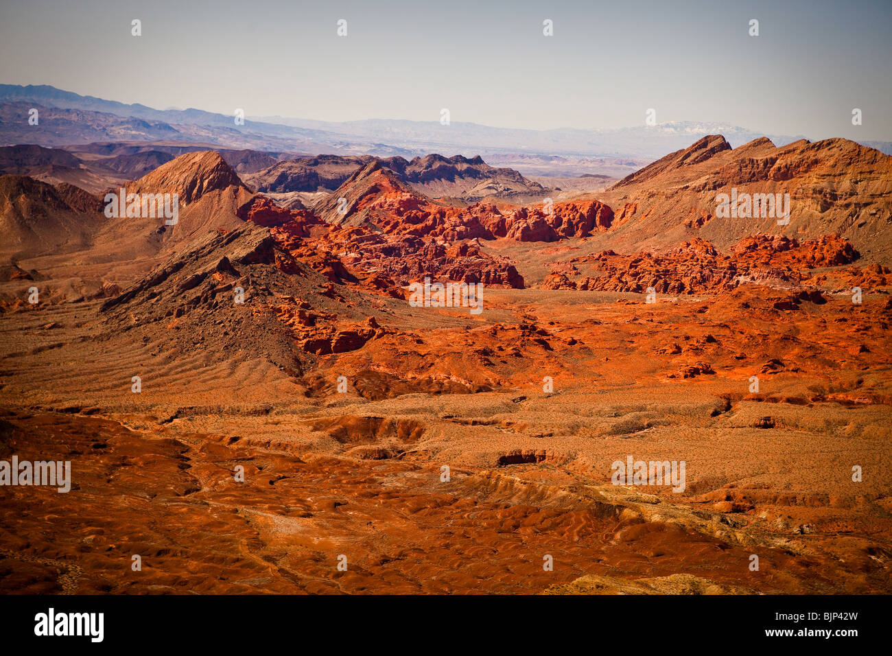 Aerial View Of The Valley Of Fire State Park Nevada Stock Photo Alamy