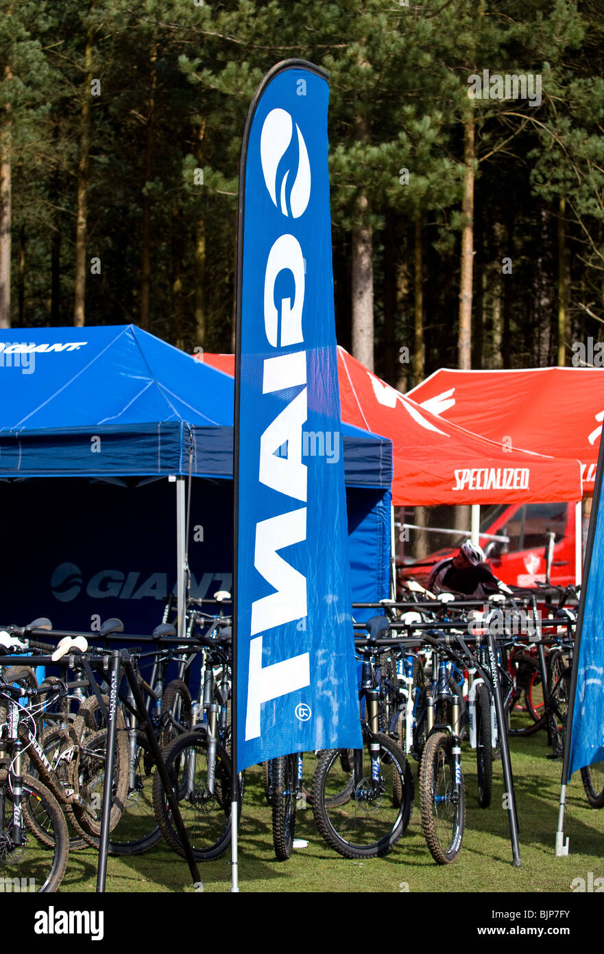 Vertical Banners Or Flags For Giant Cycles At A Resent National