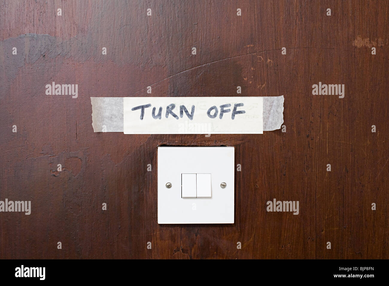 Sign above light switch Stock Photo Alamy