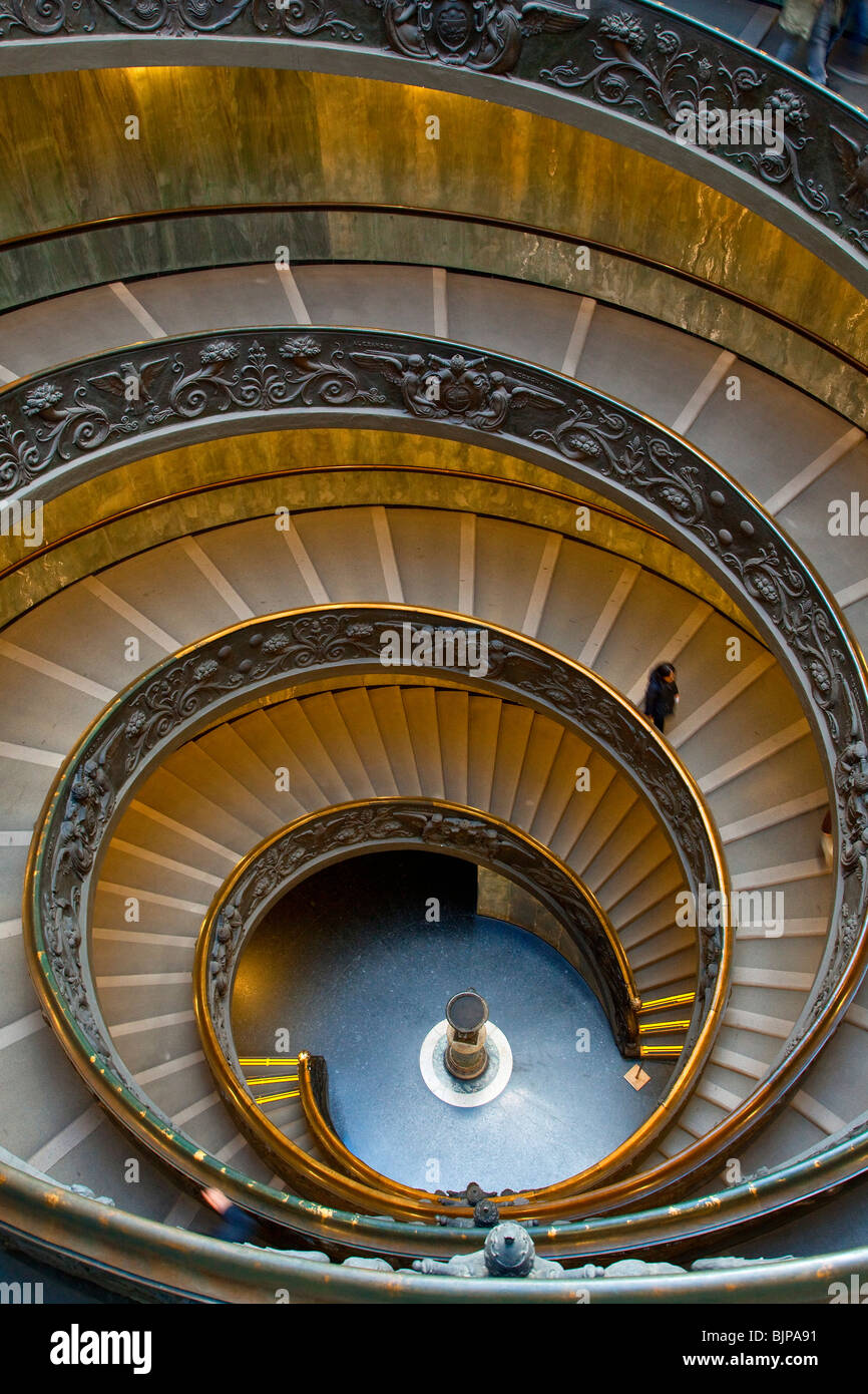 Rome, Vatican City, Vatican Museums, spiral staircase Giuseppe Momo Stock Photo
