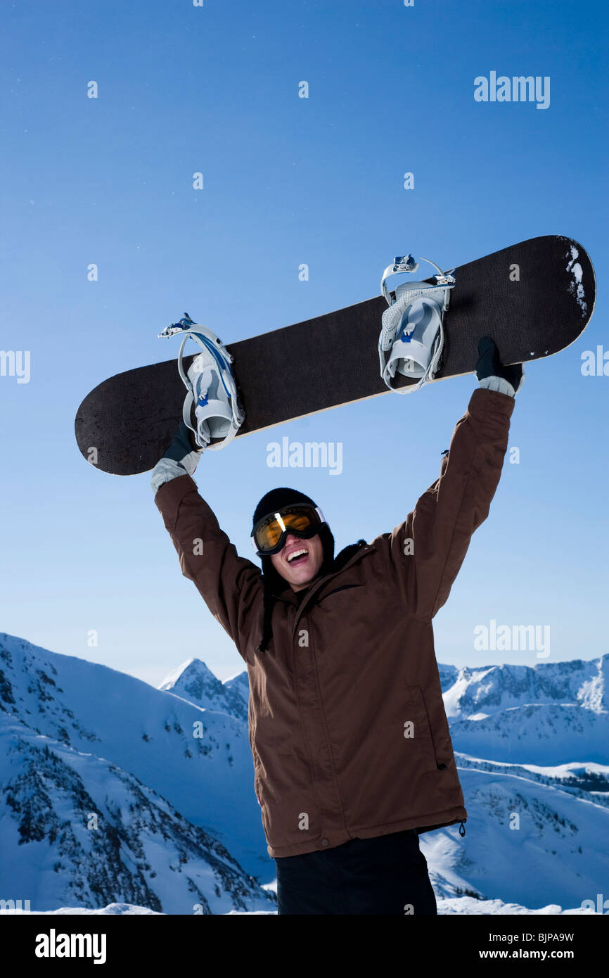 Male snowboarder Stock Photo