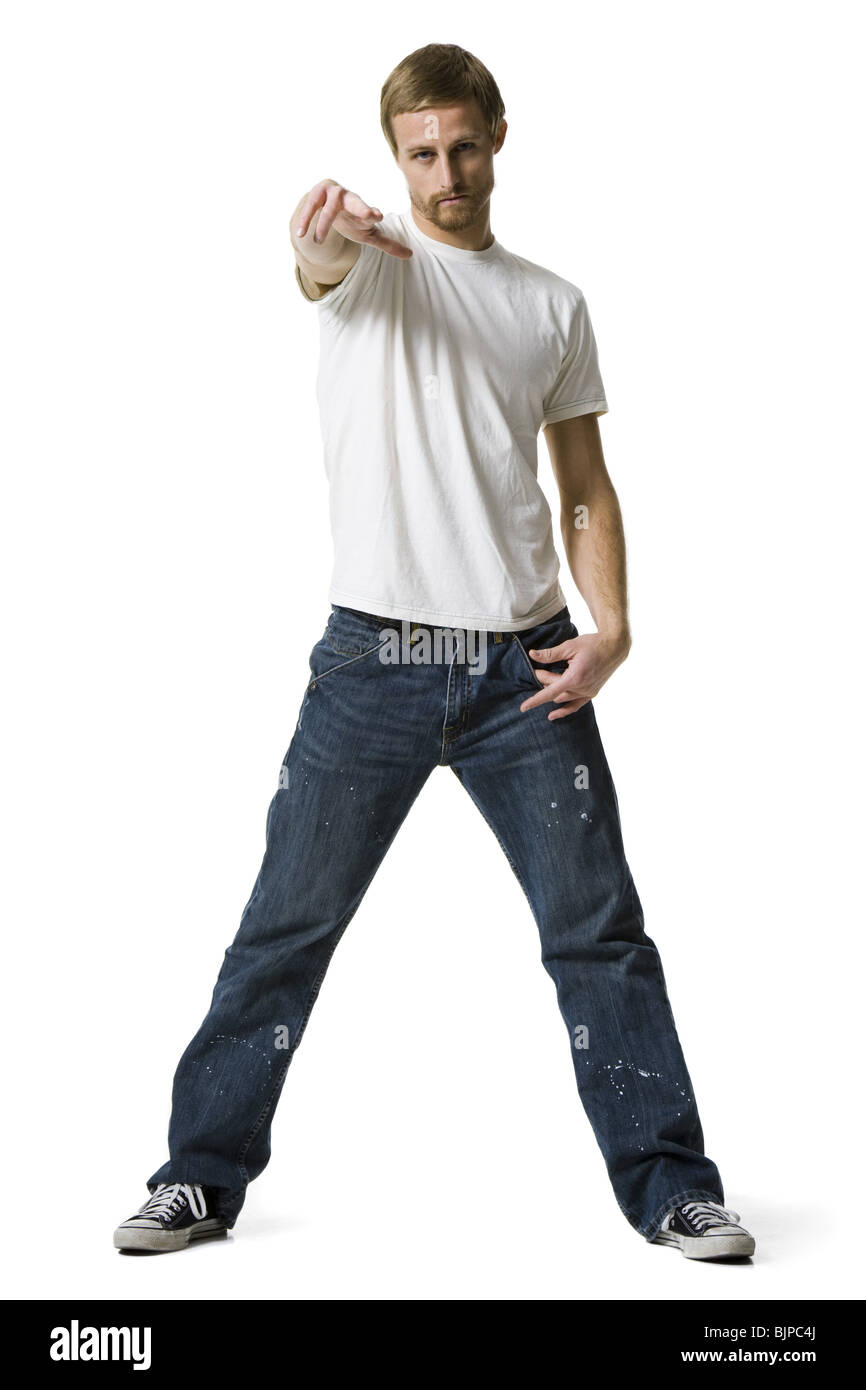 Man with open arms Stock Photo Alamy