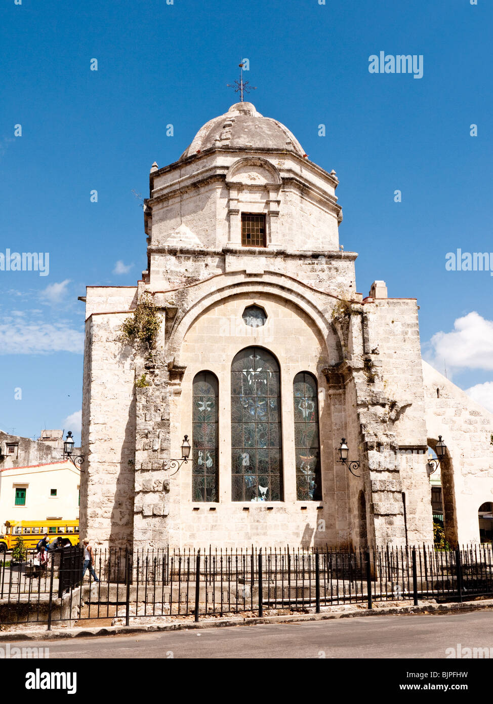 Gothic Church in the Historical Centre Havana, Cuba Stock Photo