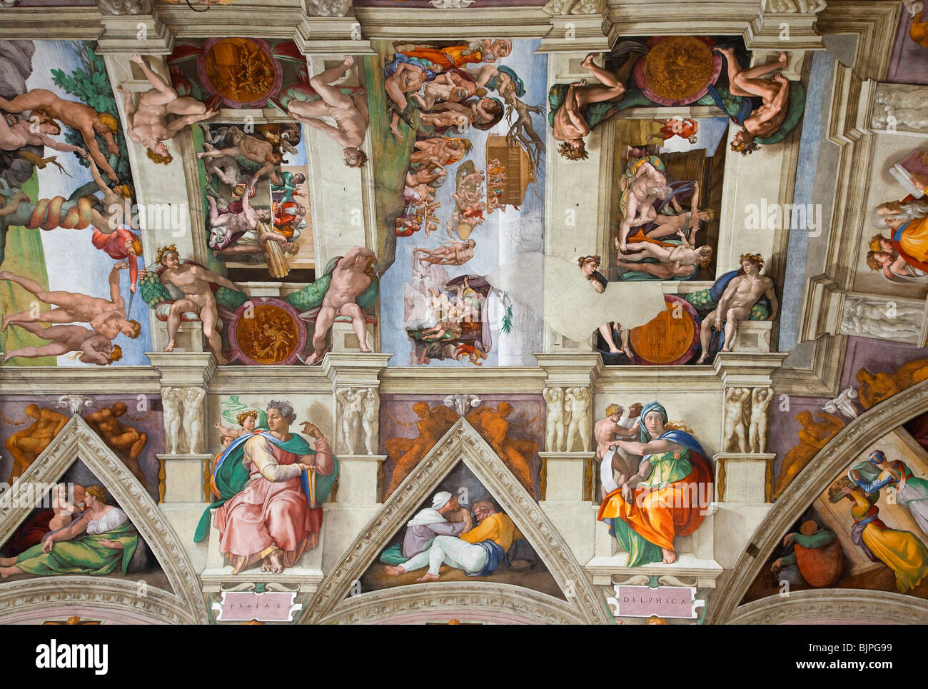Rome Vatican City Vatican Museums Sistine Chapel Ceiling By