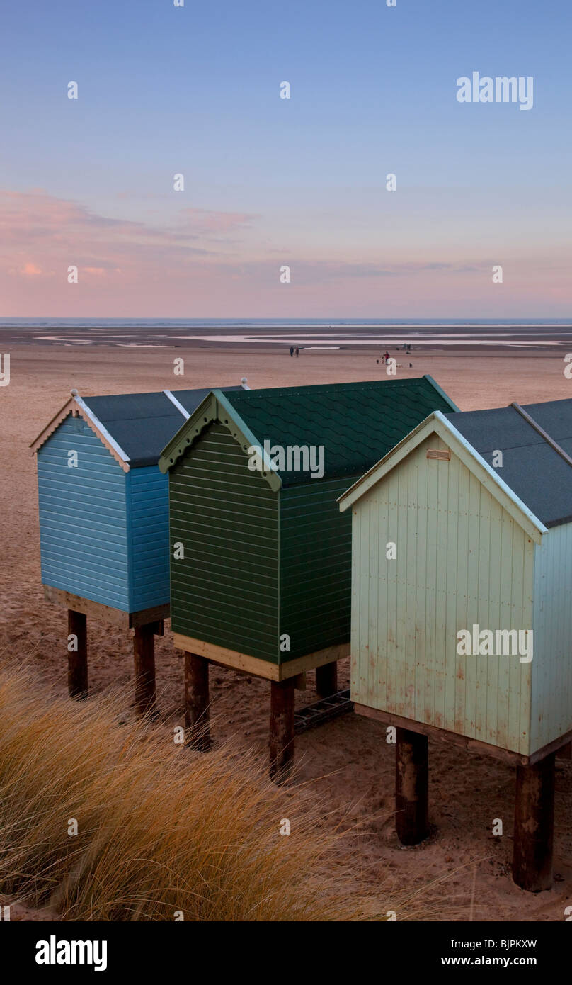 Beach huts at Wells next the Sea, Norfolk, England Stock Photo
