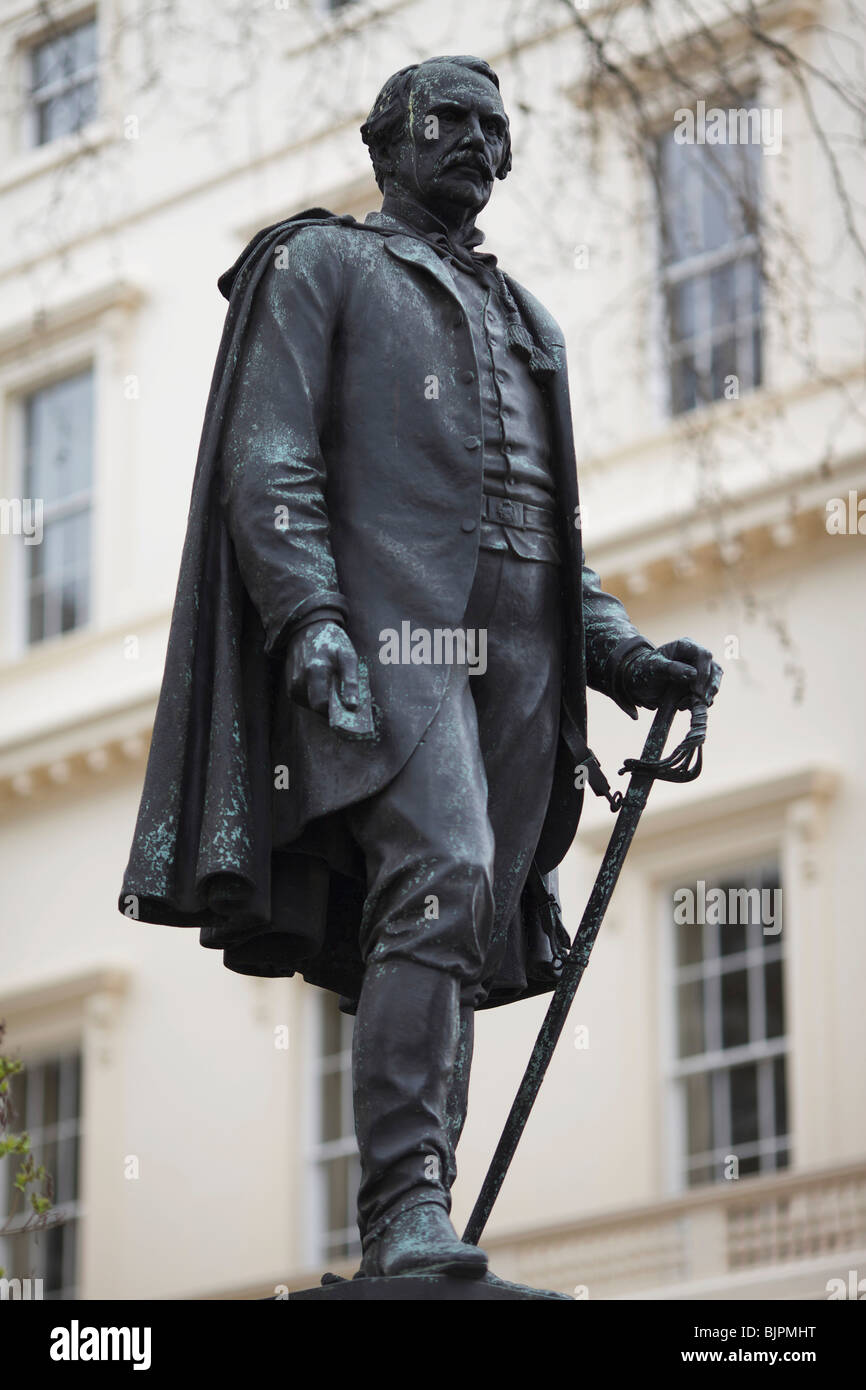 Bronze statue of John laird Mair first Baron Lawrence British hero of the Indian Mutiny Stock Photo