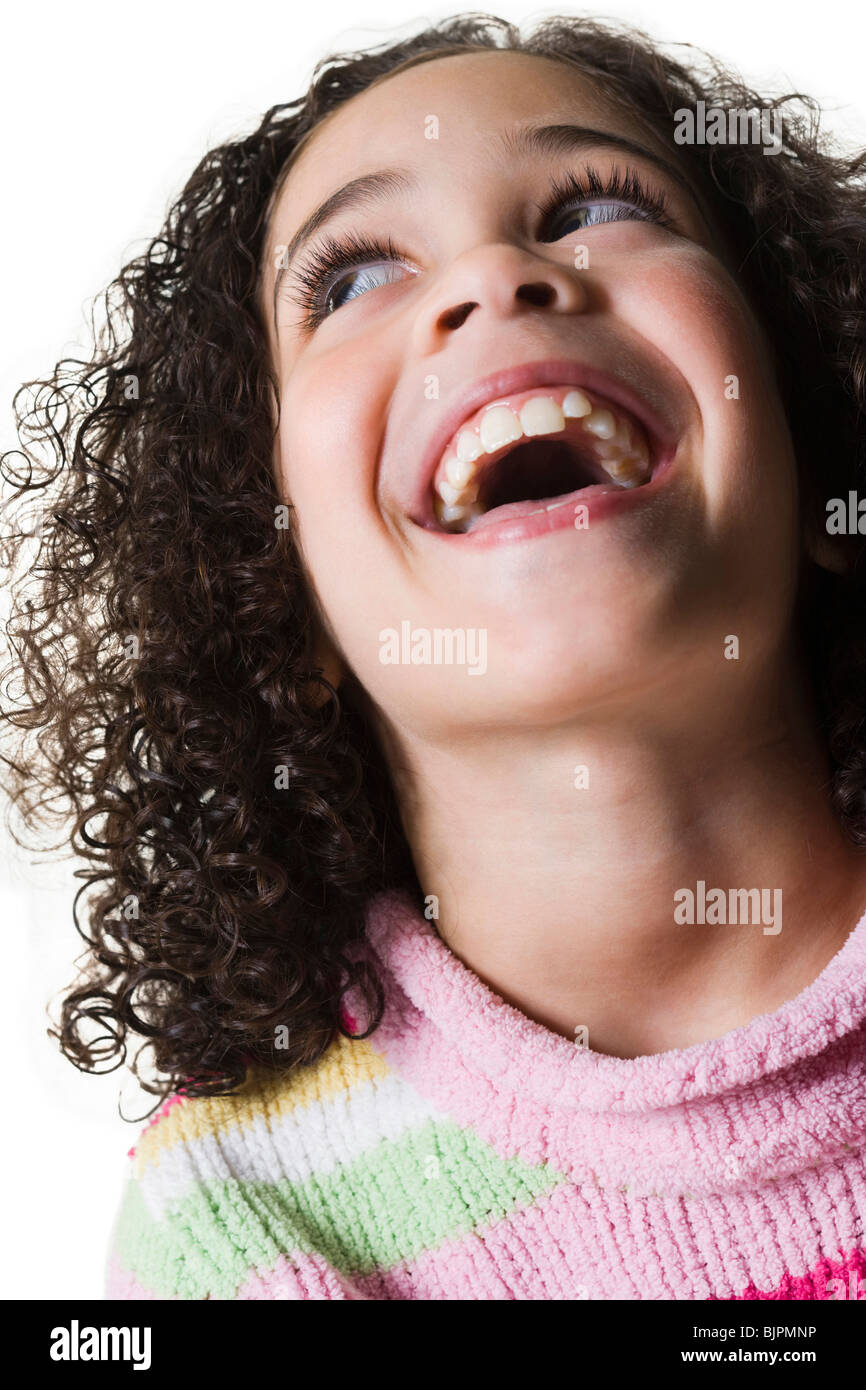 Girl posing with surprised look Stock Photo - Alamy