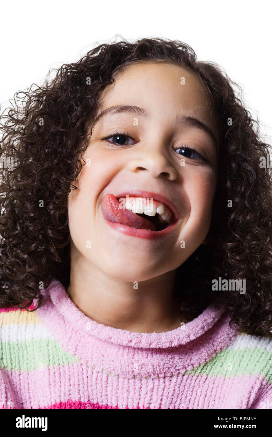 Girl posing with surprised look Stock Photo Alamy