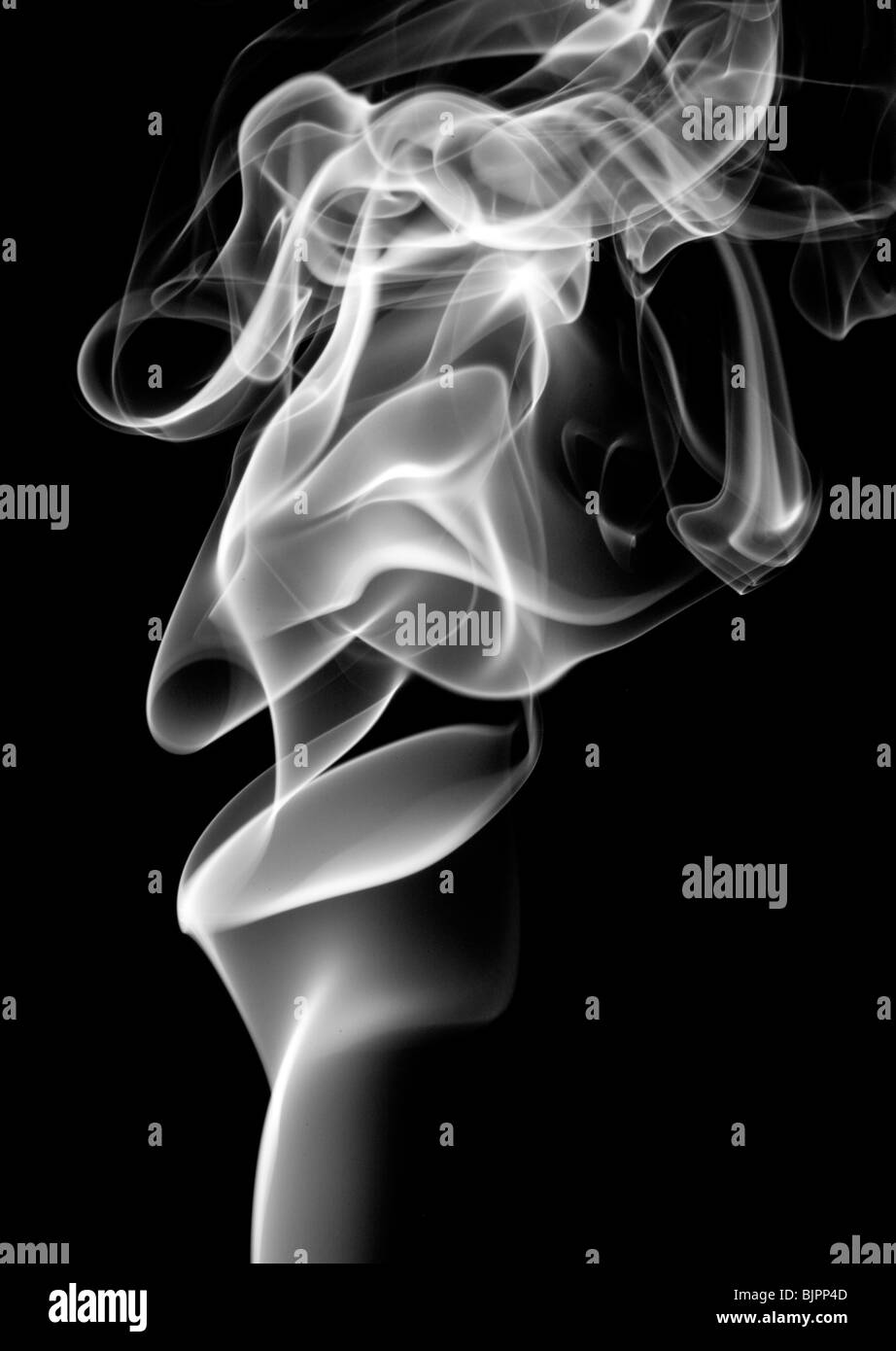 Swirls of smoke Stock Photo