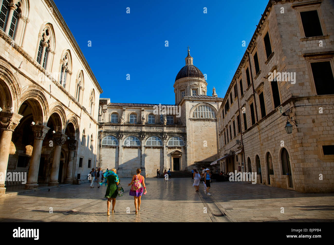 Rector's palace and Cathedral, Dubrovnik, Croatia Stock Photo