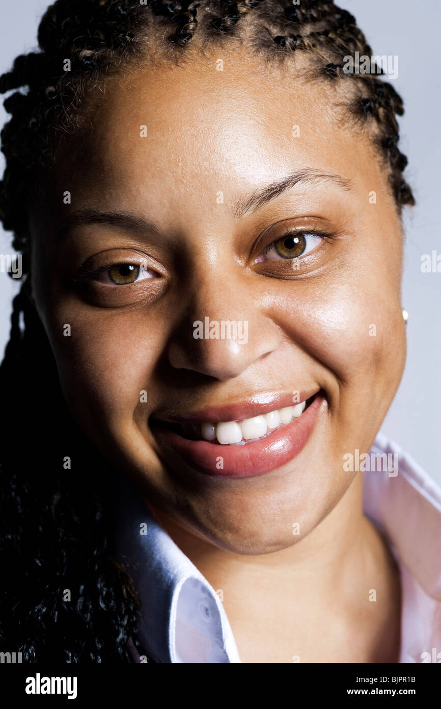 White woman african braids hi-res stock photography and images - Alamy