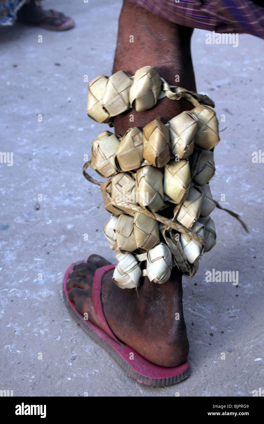Coconut plantation workers perform the Uta a rhythmic stamping dance