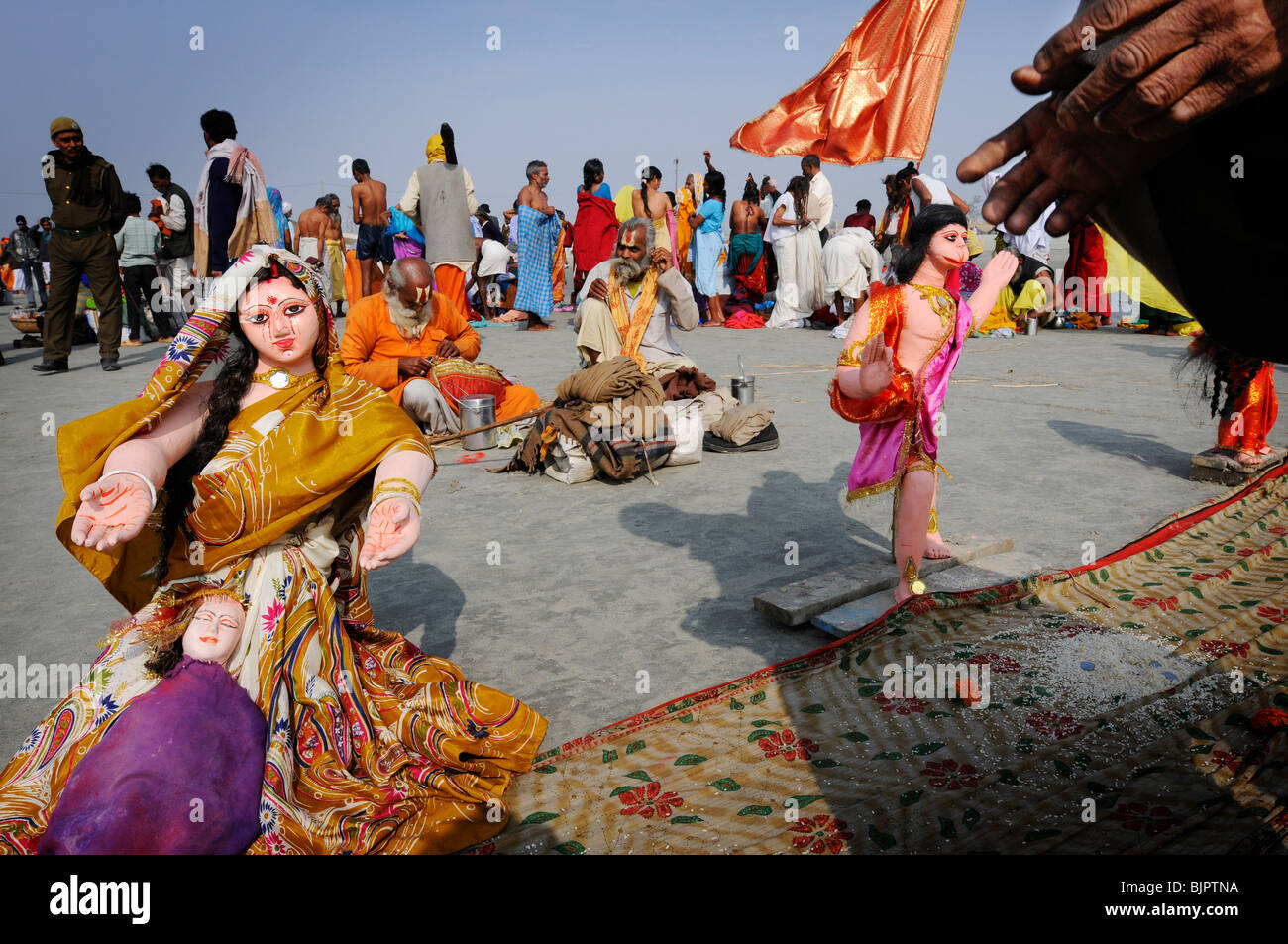 Ganga Sagar Mela festival in West Bengal, India Stock Photo