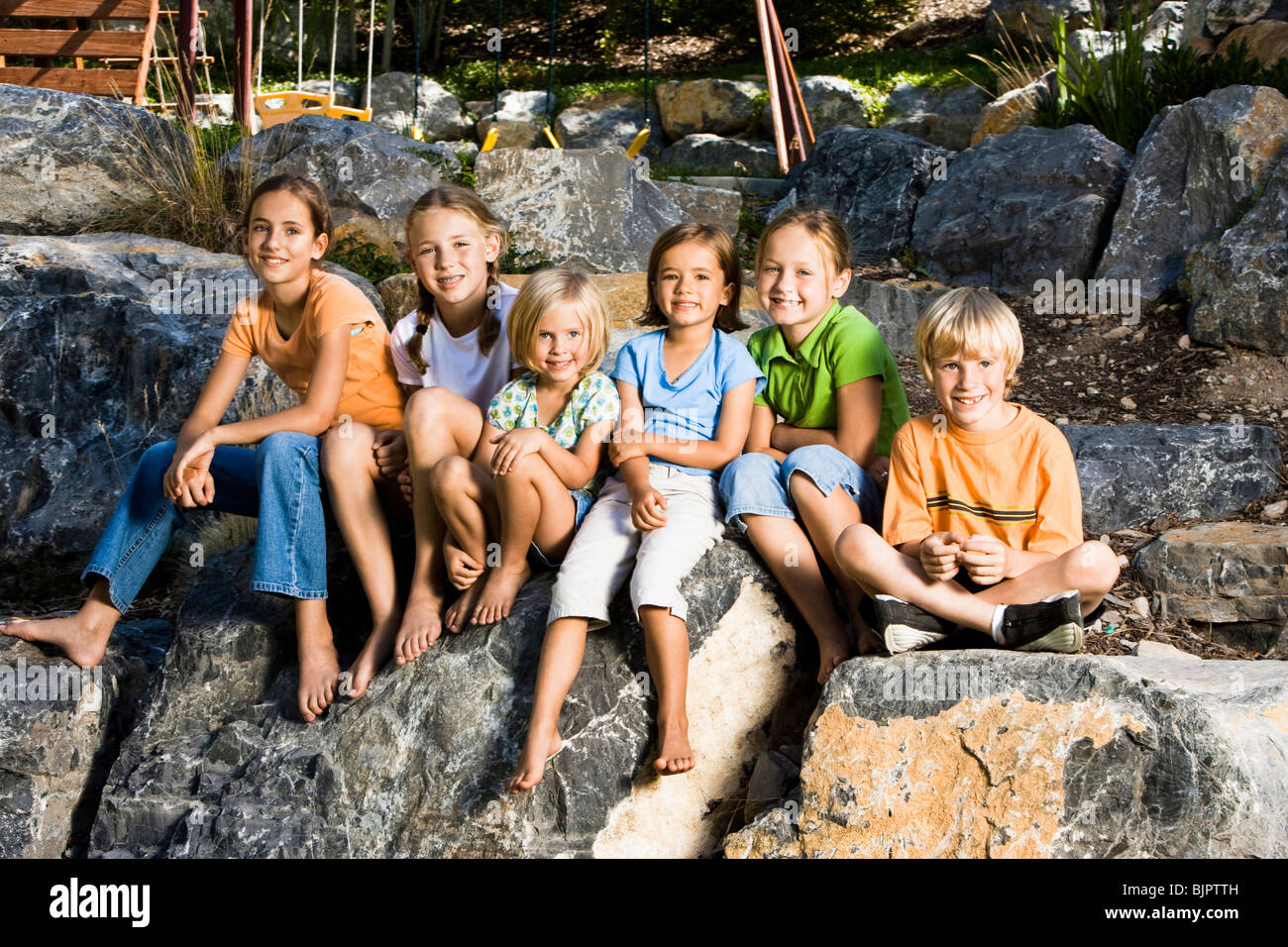 Group of children Stock Photo - Alamy