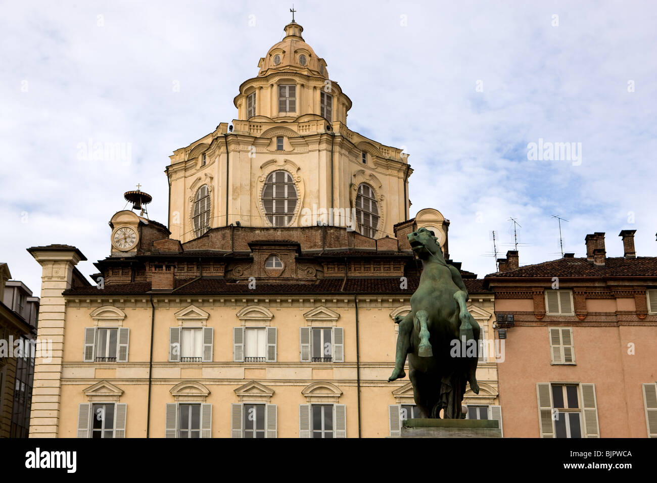 Italy, Piemonte, Torino, Turin, church of San Lorenzo Stock Photo