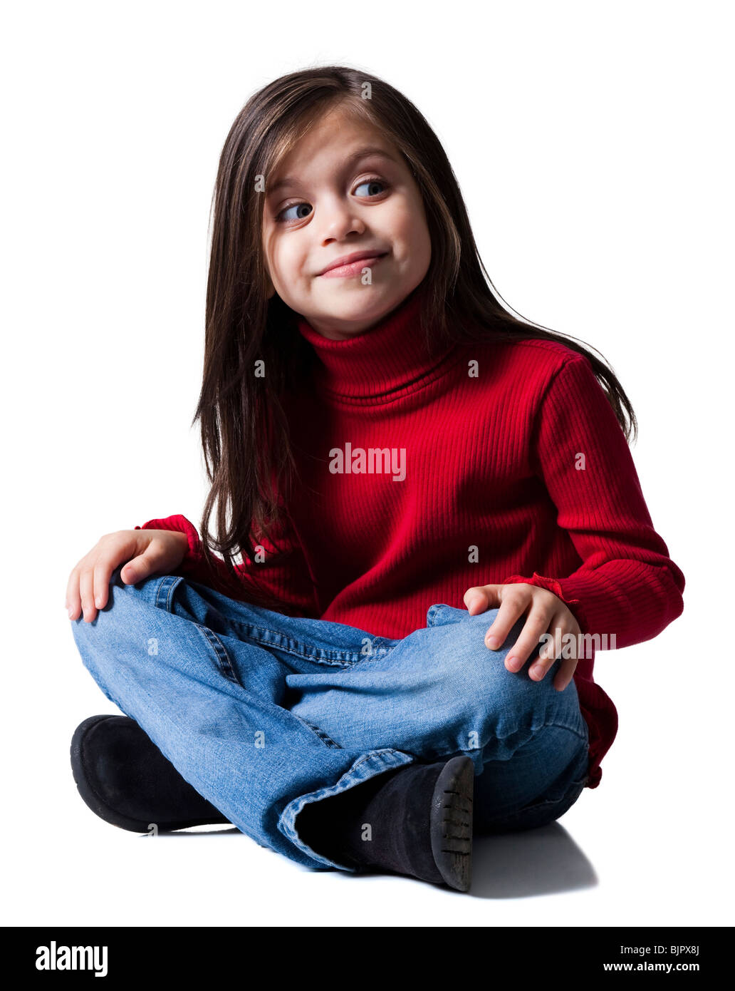Girl crossing legs Cut Out Stock Images & Pictures Alamy