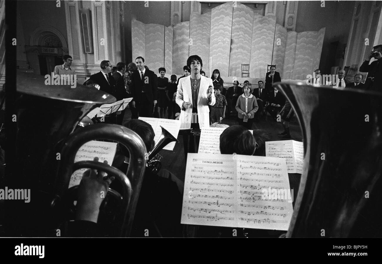 Paul McCartney and the Black Dyke Mills Band Stock Photo