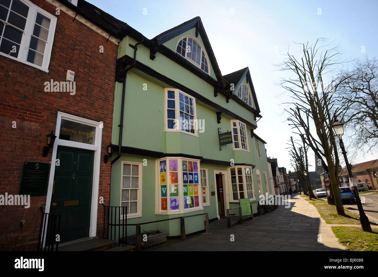 Horsham museum in an ancient town house in the Causeway Stock Photo Alamy