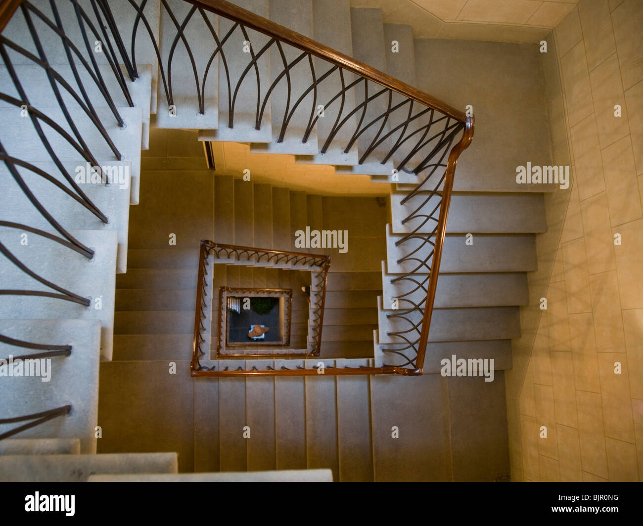 Stairwell in Florence, Italy. Stock Photo