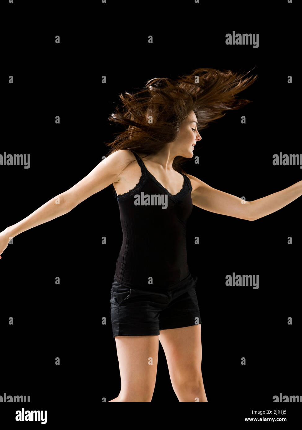 Young woman dancing Stock Photo Alamy