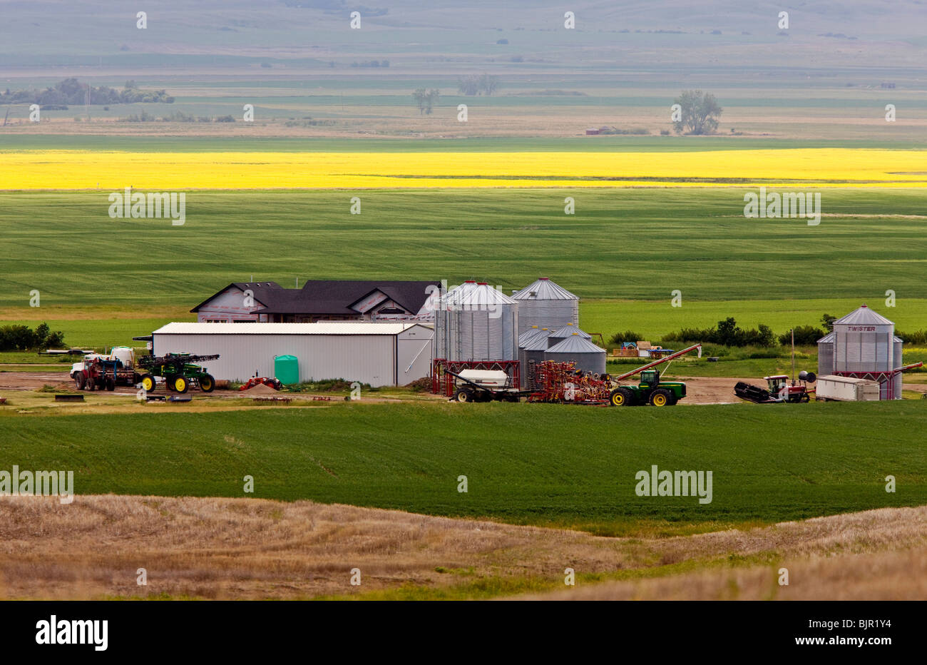 Farm near Mortlach Saskatchewan Stock Photo Alamy