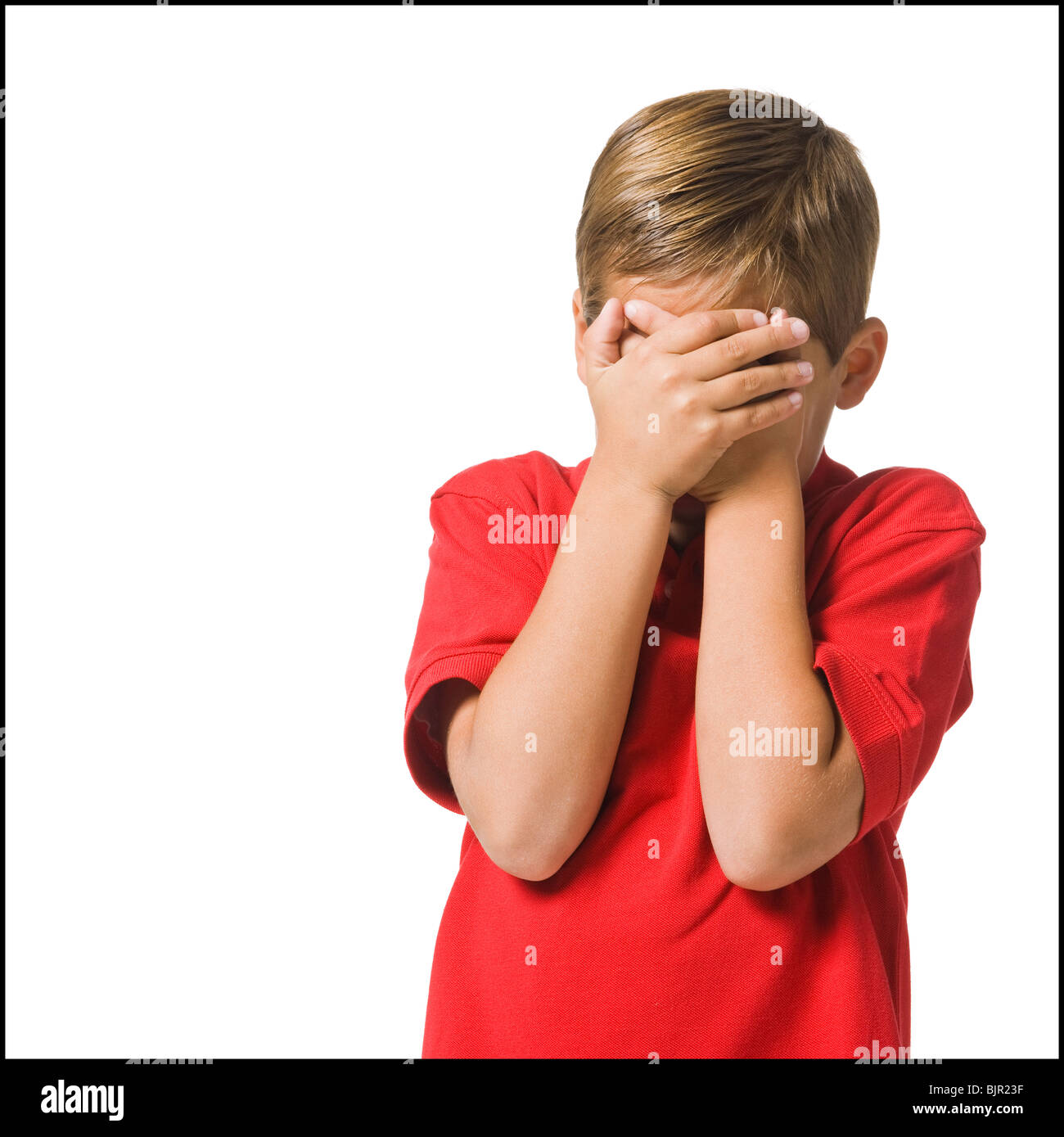 Boy in a red shirt hi-res stock photography and images - Alamy